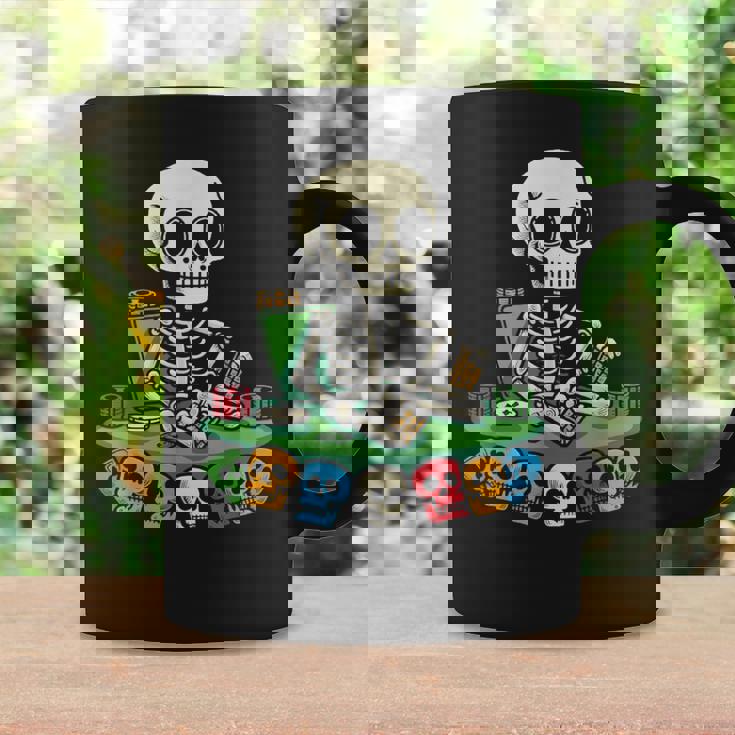 スケルトン ポーカー トランプ ギャンブル カジノ スカル ゲーム カード コーヒーマグ ギフトのアイデア