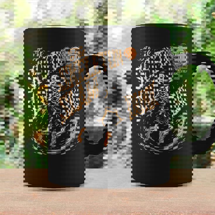 スケルトンスラムダンク 怖いバスケットボール ハロウィン コーヒーマグ ギフトのアイデア