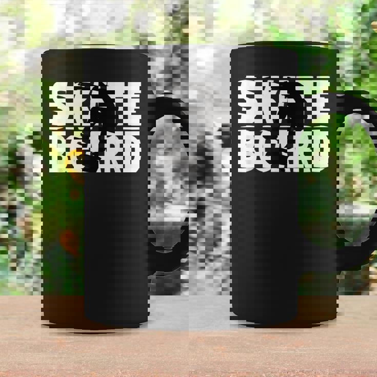 スケートボーダーへのギフト スケートボード シルエット コーヒーマグ ギフトのアイデア