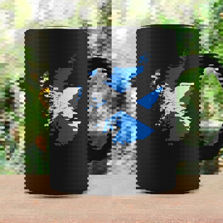 スコットランドの地図と旗の胸のロゴ スコットランドのお土産 コーヒーマグ ギフトのアイデア