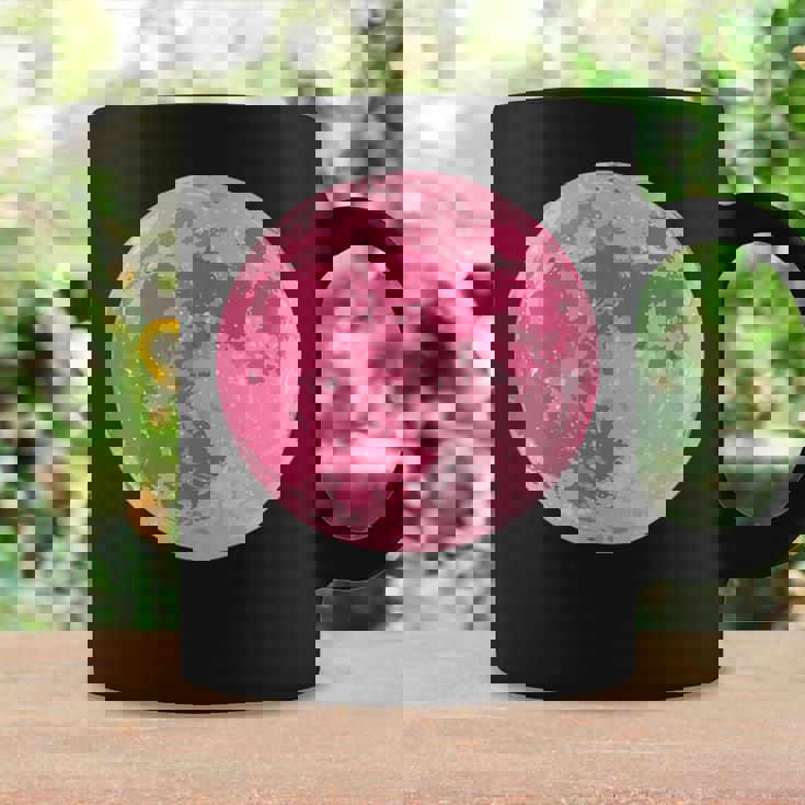 ストロベリームーンデザイン 満月 かわいいピンクムーン コーヒーマグ ギフトのアイデア