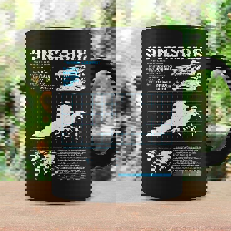 スピノサウルスのファクトシート コーヒーマグ ギフトのアイデア