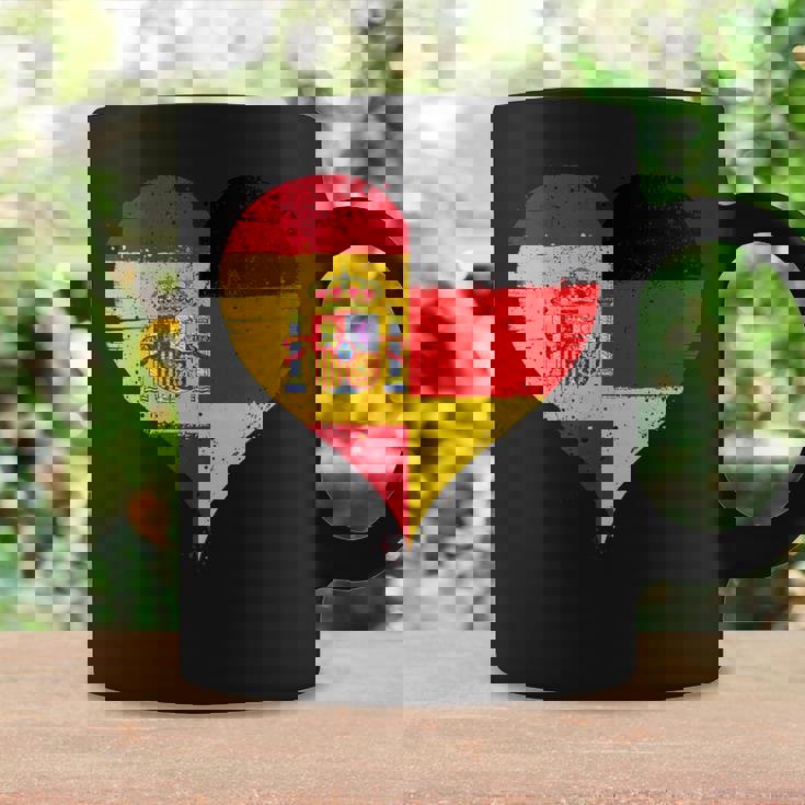スペインとドイツのハーフaのかっこいい国旗 スペイン ドイツの国旗 Pain German Flag コーヒーマグ ギフトのアイデア