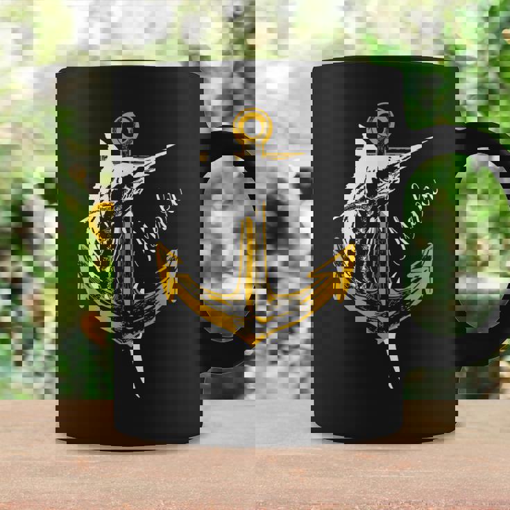 スポーツフィッシング カジキ メカジキ セイルフィッシュ アンカー付き コーヒーマグ ギフトのアイデア