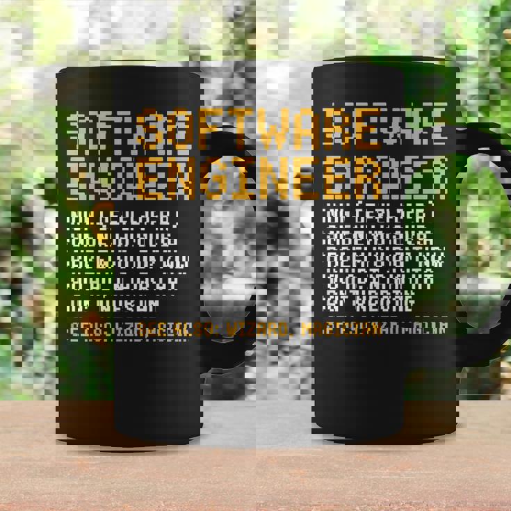 ソフトウェアエンジニア定義面白いコンピュータサイエンスジョーク コーヒーマグ ギフトのアイデア