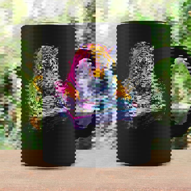 タイガーミュージック Dj ターンテーブル Dj タイガーテクノ ダンスクラブ ハウス コーヒーマグ ギフトのアイデア