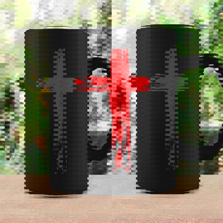 タトゥーレッドクロスオーダー I Christian I Brushtroke I Cross コーヒーマグ ギフトのアイデア