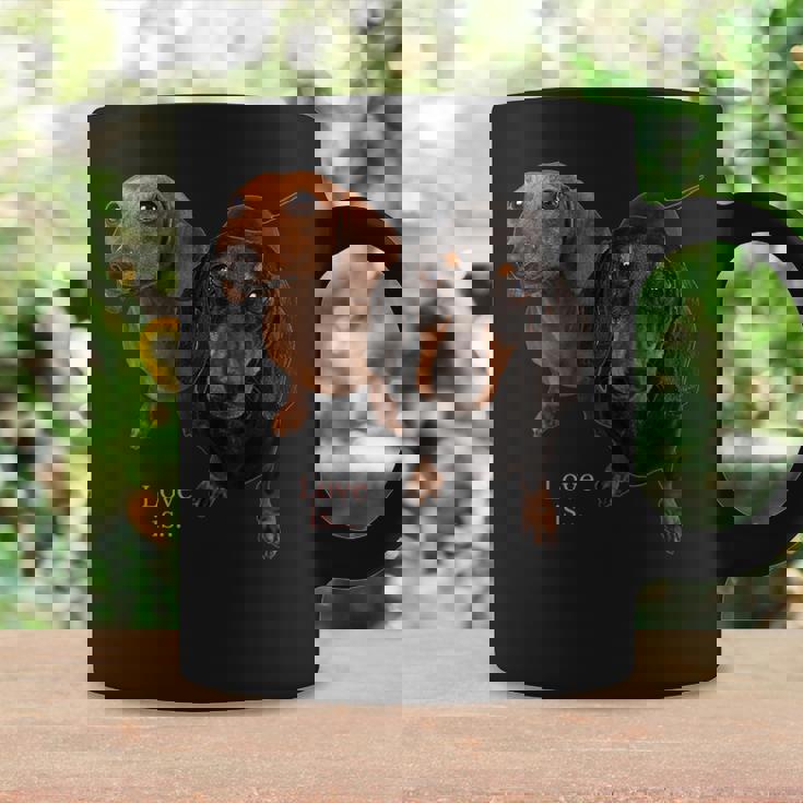 ダックスフントシャツ Weiner Dog Mom Dad Love Doxie Puppy キュート コーヒーマグ ギフトのアイデア