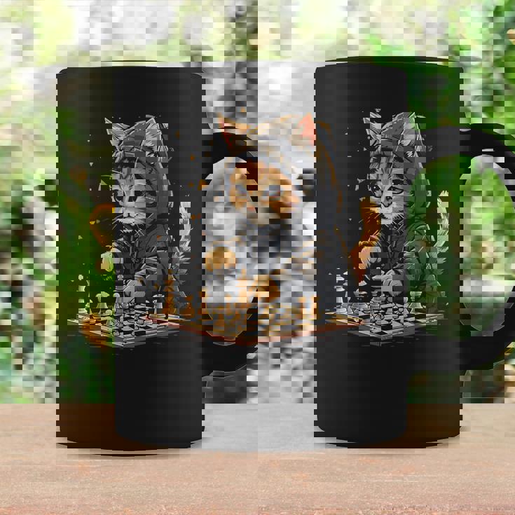 チェス メンズ レディース キッズ 猫 チェスプレイヤー コーヒーマグ ギフトのアイデア