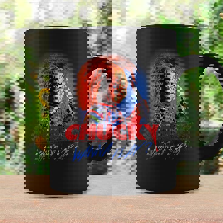 チャッキー・ワナ・プレイ・ブラッディ・ナイフ コーヒーマグ ギフトのアイデア