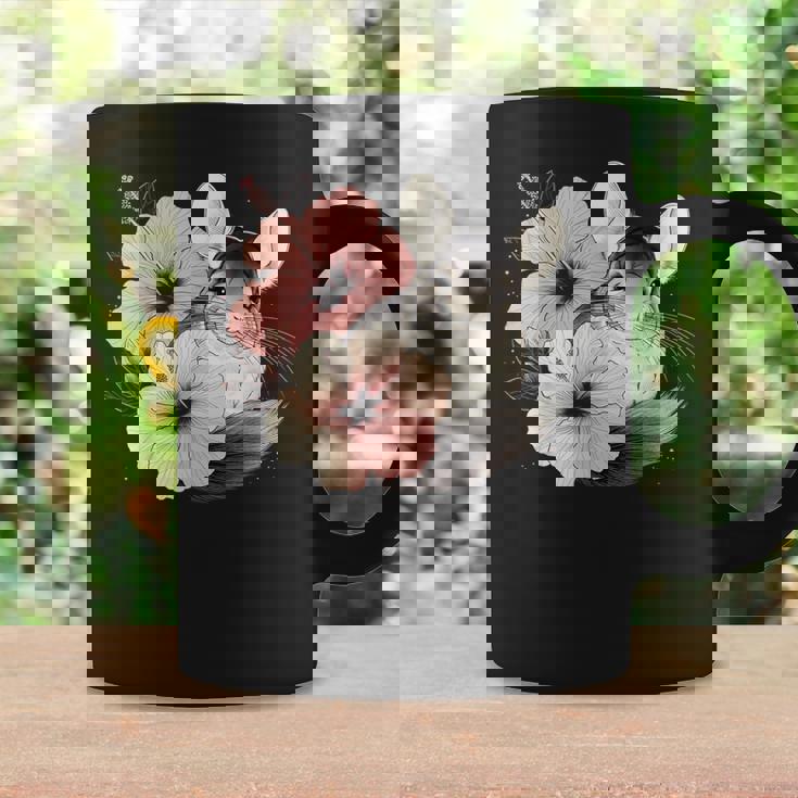 チンチラ ハイビスカス ブルーム ハーモニー フローラル チンチララバーズ コーヒーマグ ギフトのアイデア