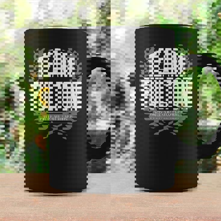 チームフルトンプラウドファミリーメンバーフルトン コーヒーマグ ギフトのアイデア