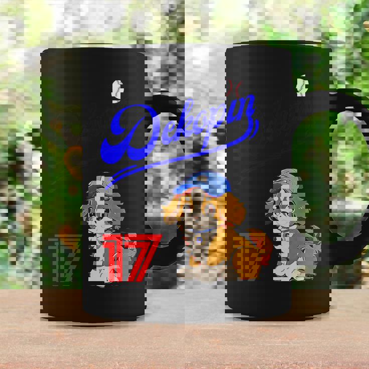 デコピン、デコイ、犬シャツ、No17、大谷、愛犬、コーイケルホンディエ、野球観戦、Dekopindecoy 誕生日 コーヒーマグ ギフトのアイデア