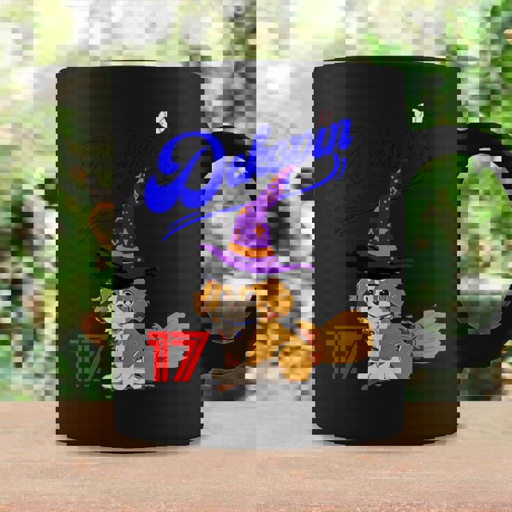 デコピン、デコイ、犬シャツ、No17、愛犬、コーイケルホンディエ、野球観戦、Dekopin Decoy ハロウィン コーヒーマグ ギフトのアイデア