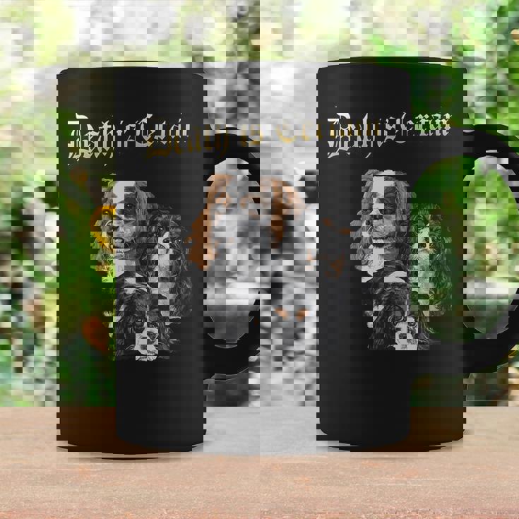 デス・イズ・サステイン・ファニー・キャバリア・キング・チャールズ・スパニエル コーヒーマグ ギフトのアイデア