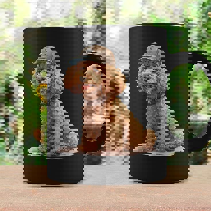 トイプードル 水彩 犬 野球帽 コーヒーマグ ギフトのアイデア