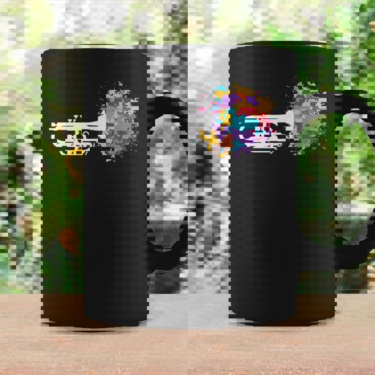 トランペット 女性 男性 音楽 教師 カラフル コルネット コルネティスト コーヒーマグ ギフトのアイデア