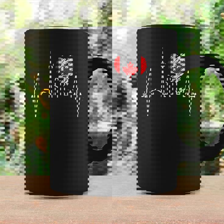 トロント スカイライン ハートビート カナダ国旗 男性用 女性用 カナダ コーヒーマグ ギフトのアイデア