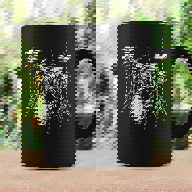 ドラムセットの図面 電子ドラム コーヒーマグ ギフトのアイデア