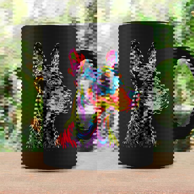 ドーベルマン ドッグ カラフル ポップアート 犬 誇り ドーベルマン コーヒーマグ ギフトのアイデア