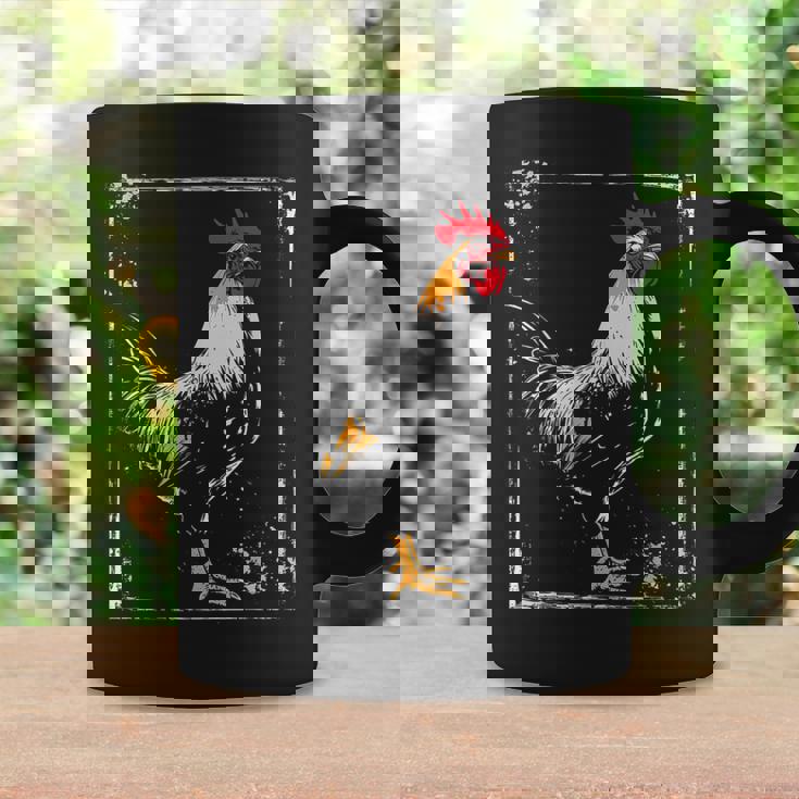 ニワトリ 絵画 描画 動物 アート グラフィック ニワトリ コーヒーマグ ギフトのアイデア