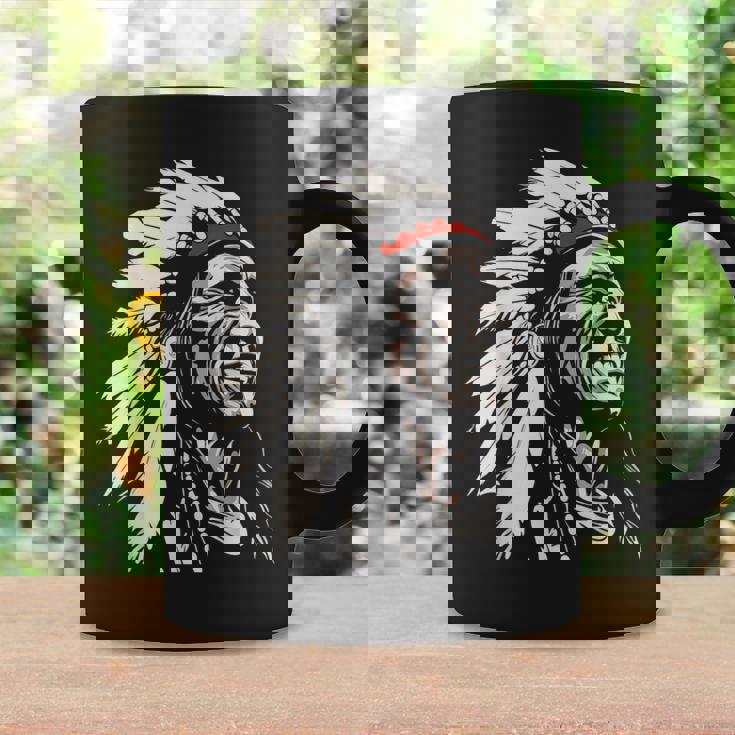 ネイティブアメリカン インディアン マルチカラー ビンテージデザイン コーヒーマグ ギフトのアイデア