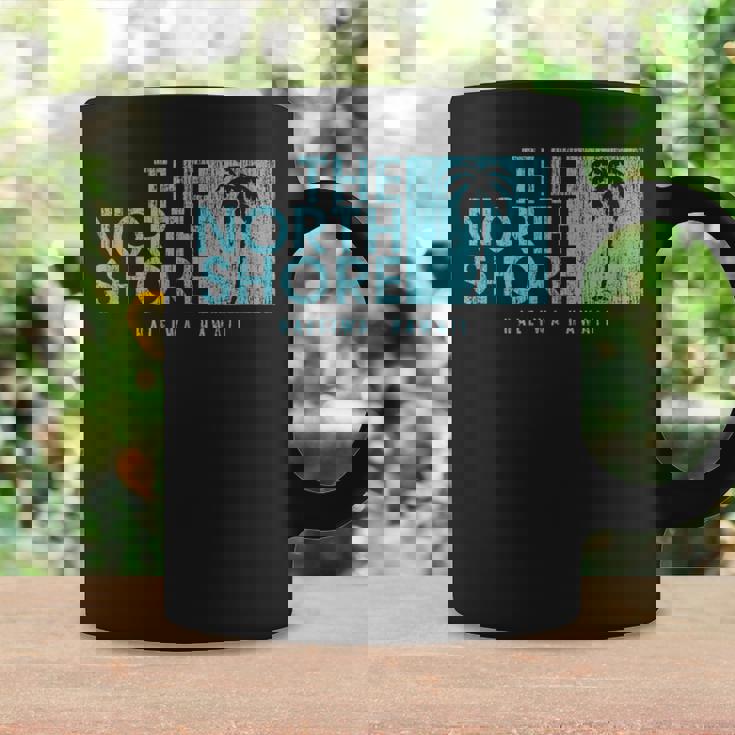 ノースショア ハワイ ヤシの木 ビンテージスタイル コーヒーマグ ギフトのアイデア