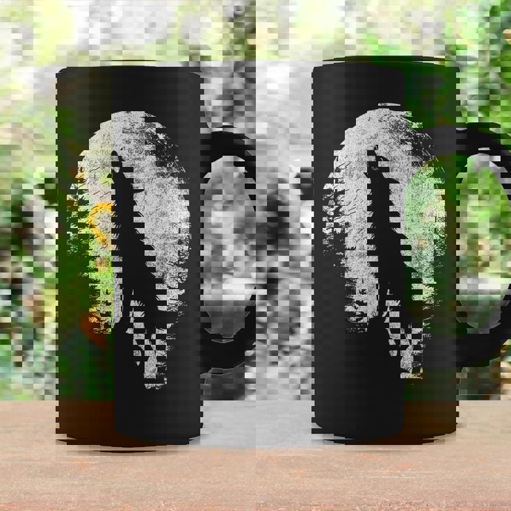 ハウリングウルフ 月光 森 シルエット 荒野 コーヒーマグ ギフトのアイデア