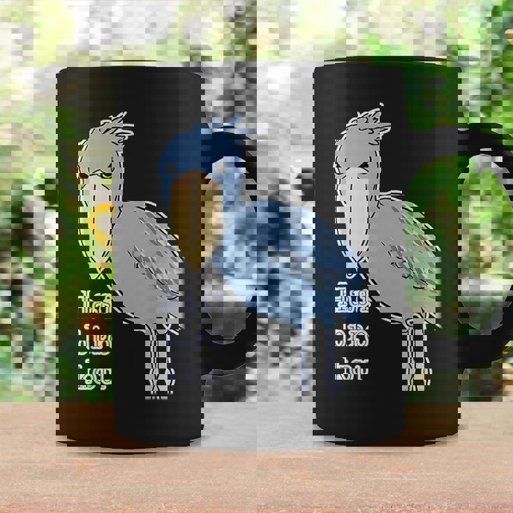 ハシビロコウさん『ビッグ プリント』青い鳥【どうぶつフレンズ】ゆるくて かわいい 動物園の生き物 イラスト コーヒーマグ ギフトのアイデア