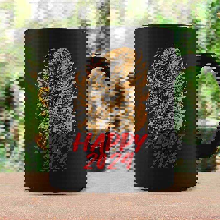 ハッピー2024ドラゴンイヤーチャイニーズ2024ハッピーニューイヤー コーヒーマグ ギフトのアイデア