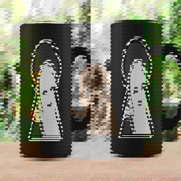 ハニワ くん 埴輪『古墳の 窓から』【ゆるフレンズ】歴史土器 キャラクター かわいい イラスト 面白い コーヒーマグ ギフトのアイデア