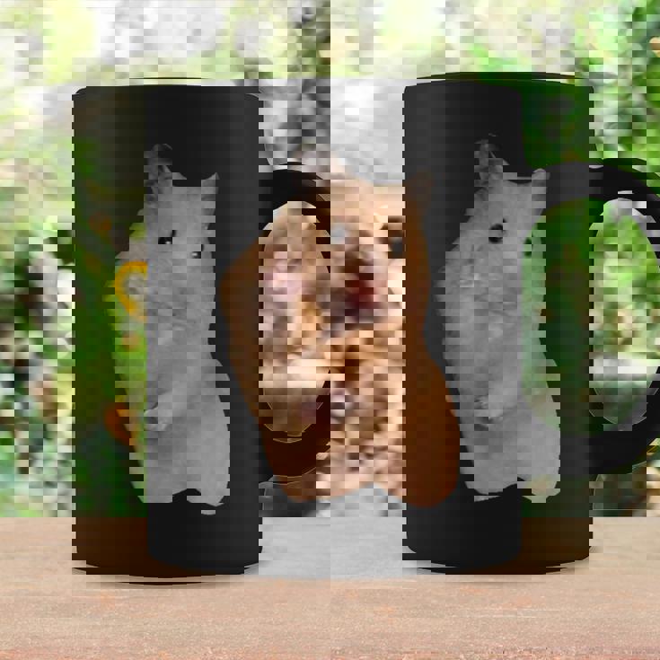 ハムスターミーム ピースサイン付き コーヒーマグ ギフトのアイデア