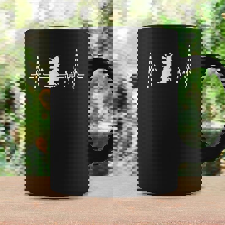 ハートビート デザイン パピヨン ドッグ コーヒーマグ ギフトのアイデア