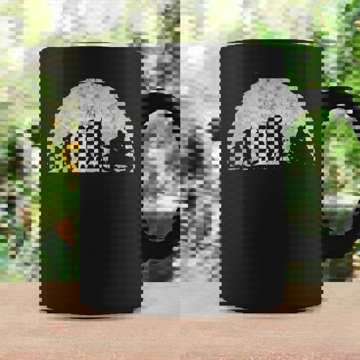 バイカーの進化-人間のモーターサイクルモータースポーツの進化 コーヒーマグ ギフトのアイデア