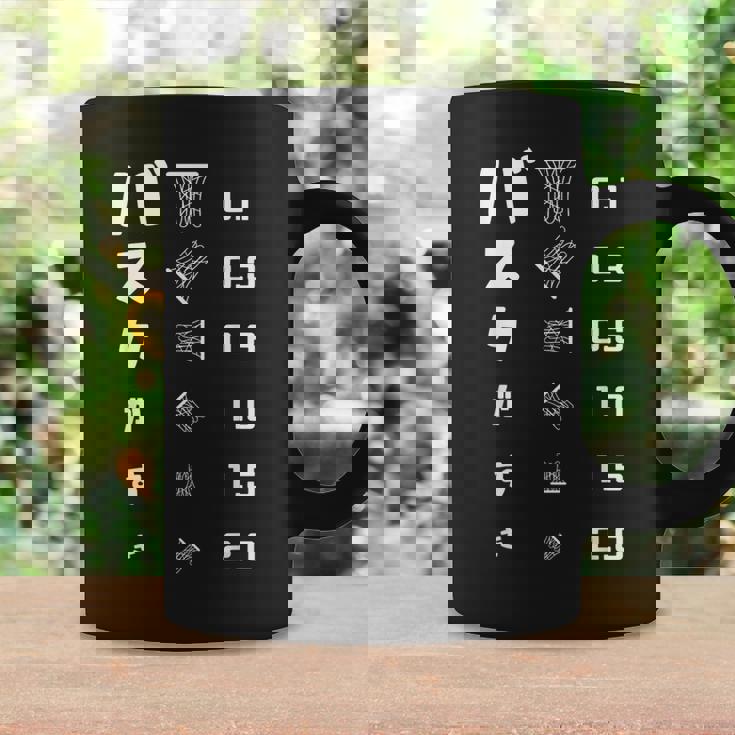 バスケがすき 視力検査 バスケ バスケ部 バスケットボール部 バスケ好き おもしろ バスケットボール コーヒーマグ ギフトのアイデア