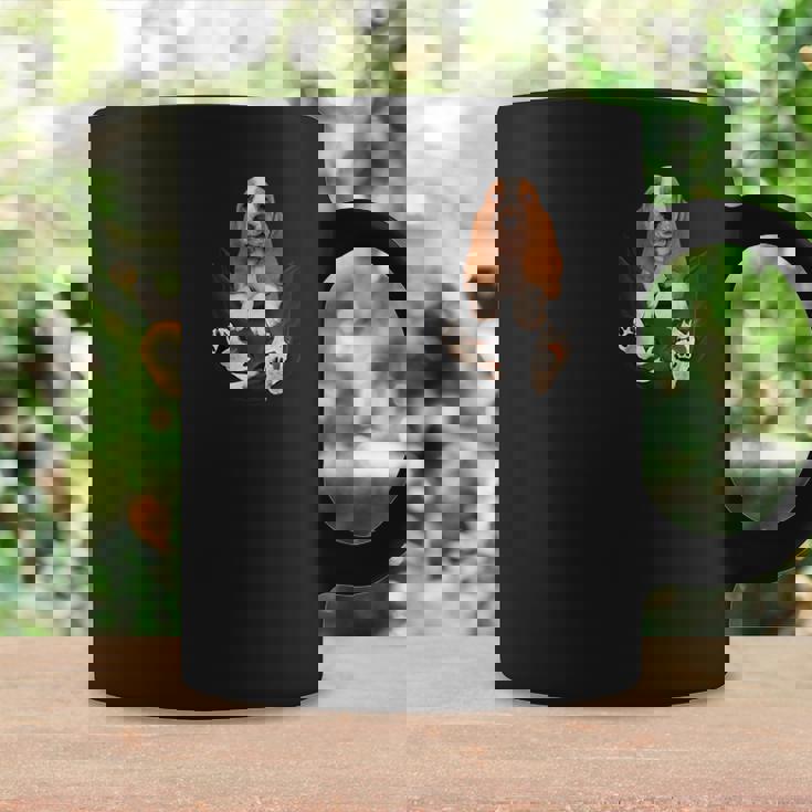 バセットハウンド愛好家のためのファニーバセットハウンド ポケットの中のバセットハウンド コーヒーマグ ギフトのアイデア