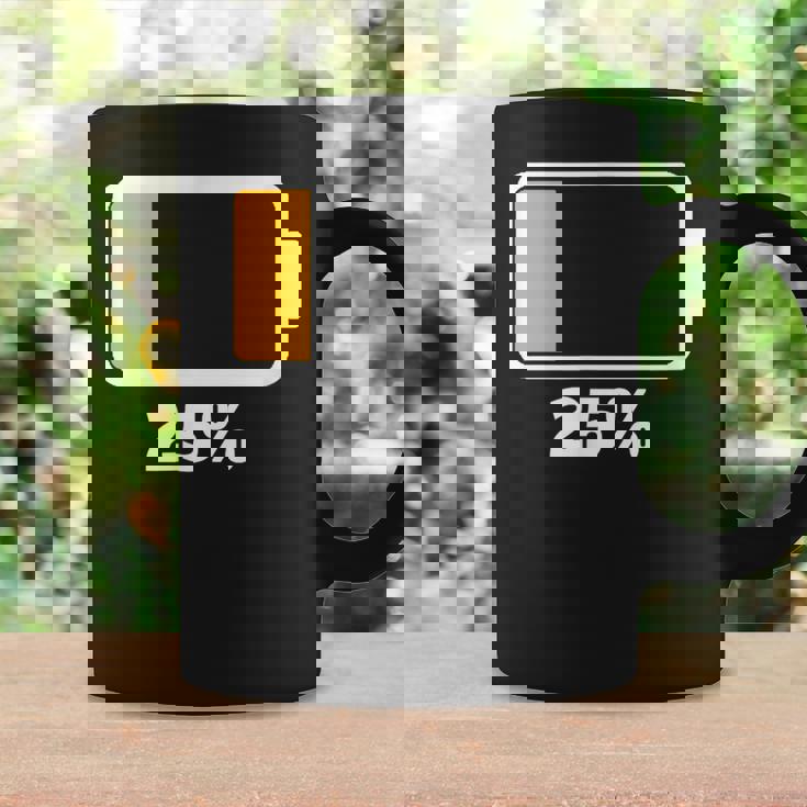 バッテリー25 残り25 バッテリーtシャツバッテリー低 コーヒーマグ ギフトのアイデア