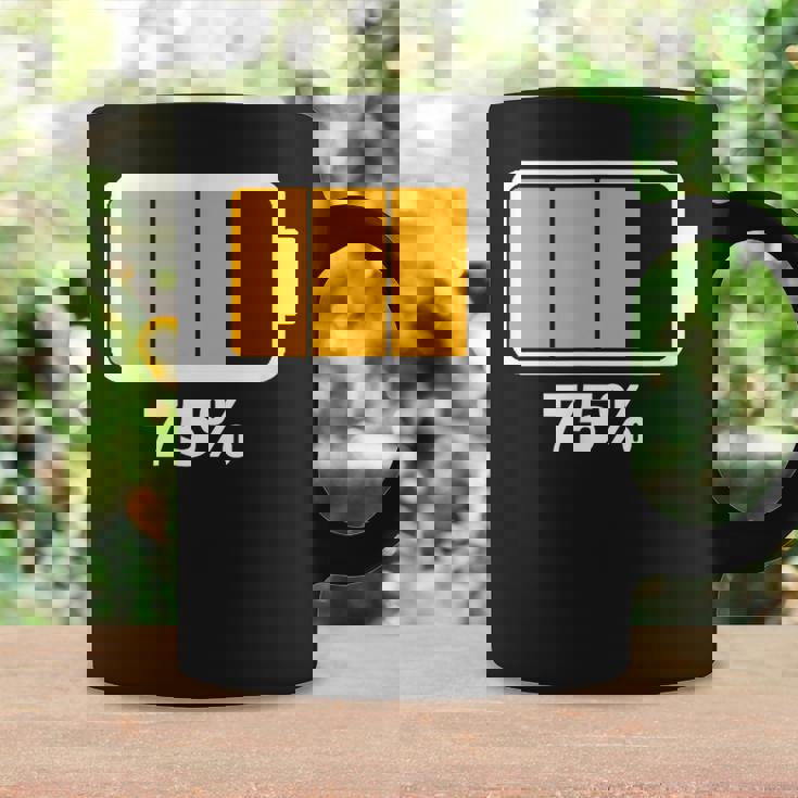 バッテリー75残り75バッテリーフルtシャツバッテリー低 コーヒーマグ ギフトのアイデア