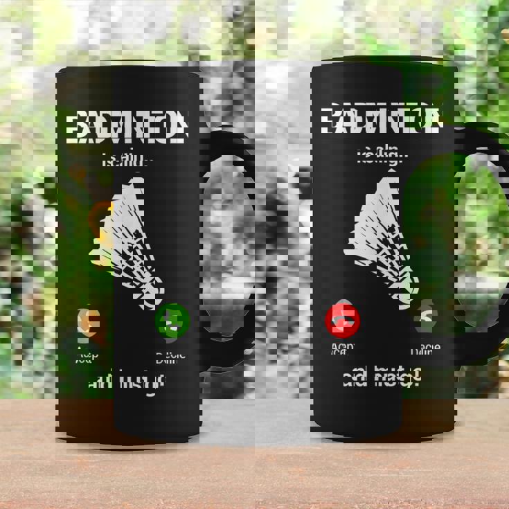 バドミントン呼び出しバドミントン愛好家面白いバドミントン選手 コーヒーマグ ギフトのアイデア