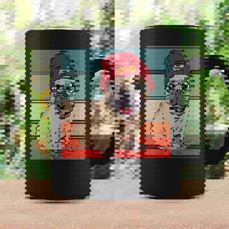 パグ ビーニー 赤骨かわいい遊び心のある幸せなスタイリッシュな動物ペット 長袖tシャツ コーヒーマグ ギフトのアイデア