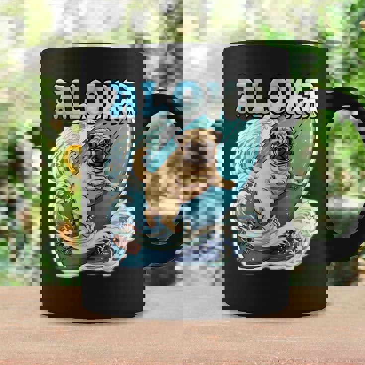 パグサーフィン アロハ サーフボード&ウェーブ コーヒーマグ ギフトのアイデア