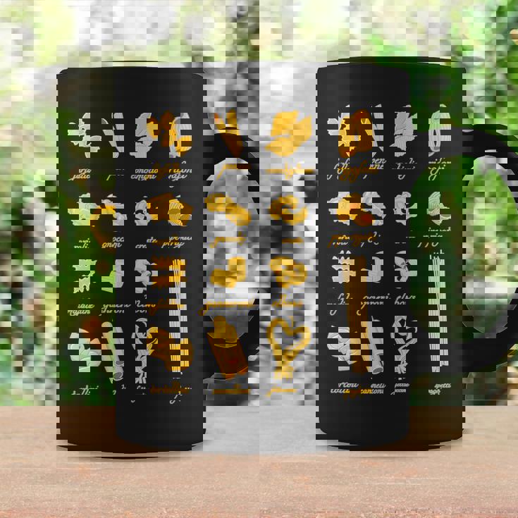 パスタタイプの麺スパゲッティ、ペンネ、トルテリーニ、ファルファッレ コーヒーマグ ギフトのアイデア