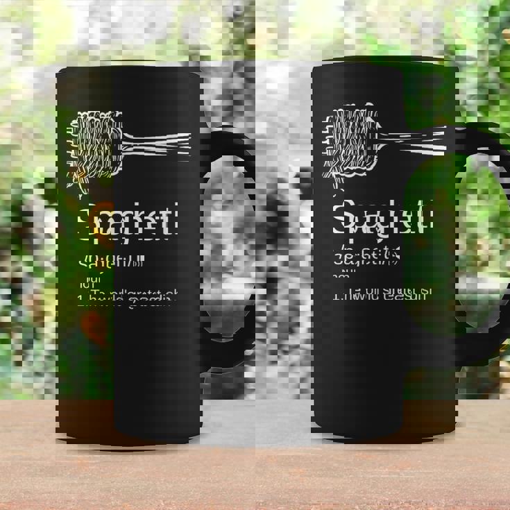 パスタ好きを意味する面白いスパゲッティ。 コーヒーマグ ギフトのアイデア