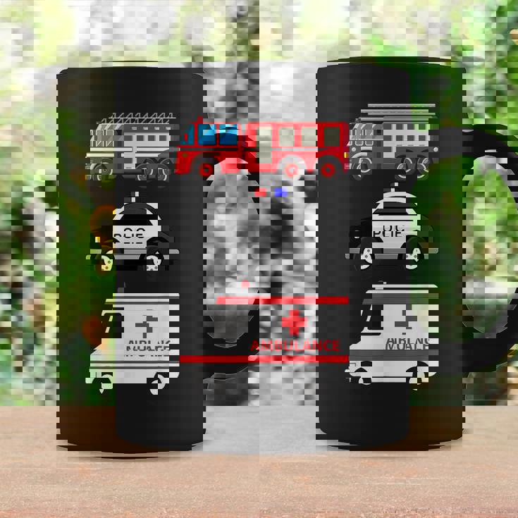 パトカー 消防車 救急車 ファーストレスポンダーデザイン コーヒーマグ ギフトのアイデア