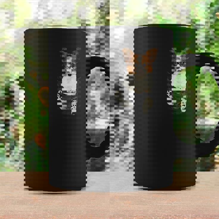 パピヨン愛好家のためのポケットに入った面白いパピヨン コーヒーマグ ギフトのアイデア