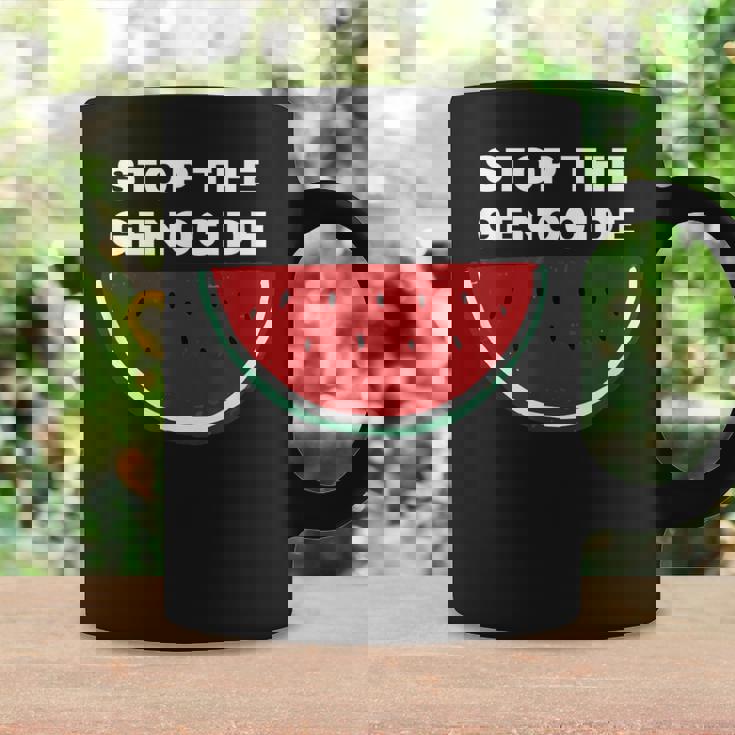 パレスチナスイカ ジェノサイドを止める コーヒーマグ ギフトのアイデア