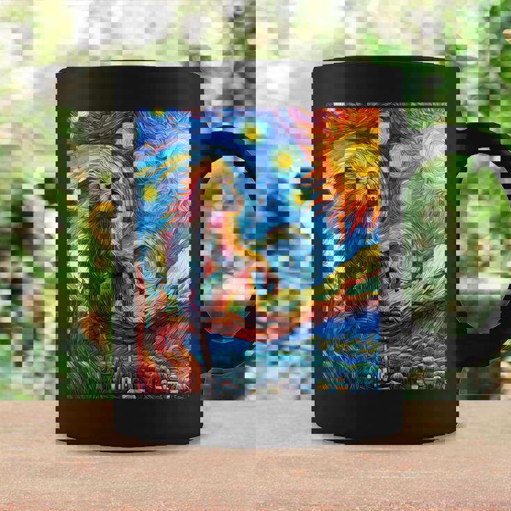 ヒヒ猿 星月夜 絵画 コーヒーマグ ギフトのアイデア