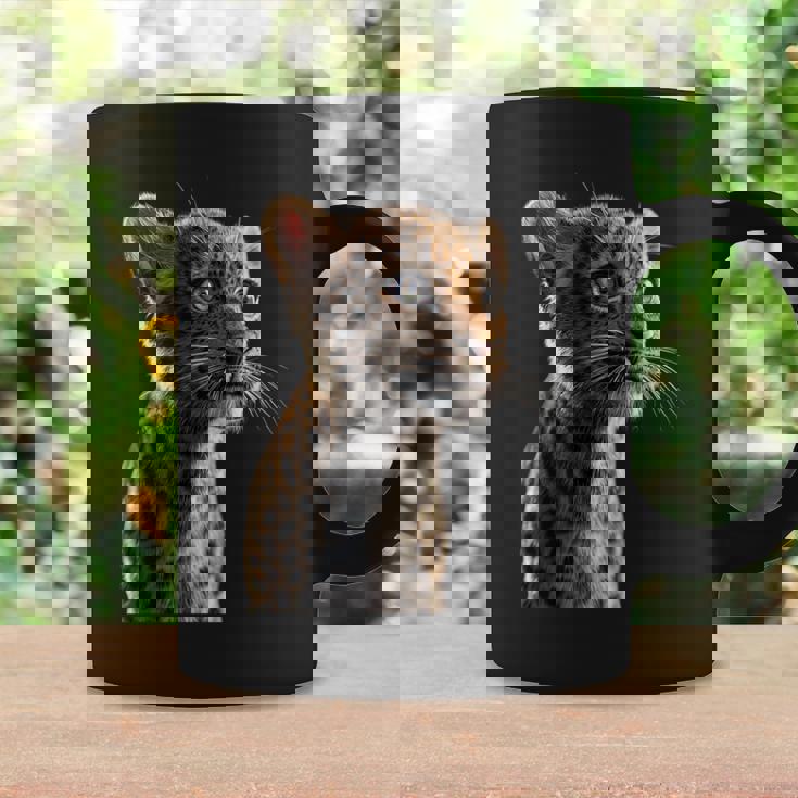 ヒョウヒョウ大型猫かわいい大型猫ヒョウヒョウ コーヒーマグ ギフトのアイデア