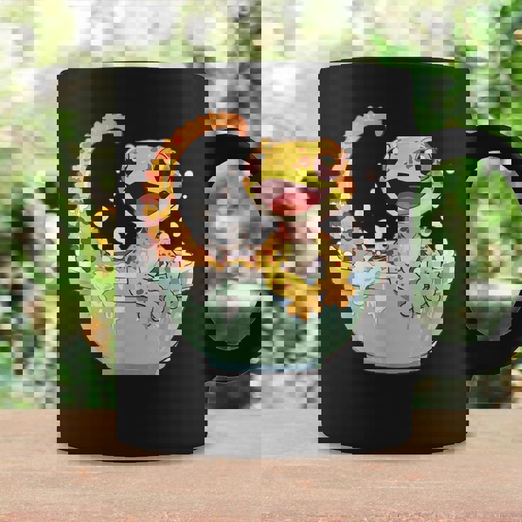 ヒョウモントカゲモドキ シャワー かわいい 野生動物 トカゲ コーヒーマグ ギフトのアイデア