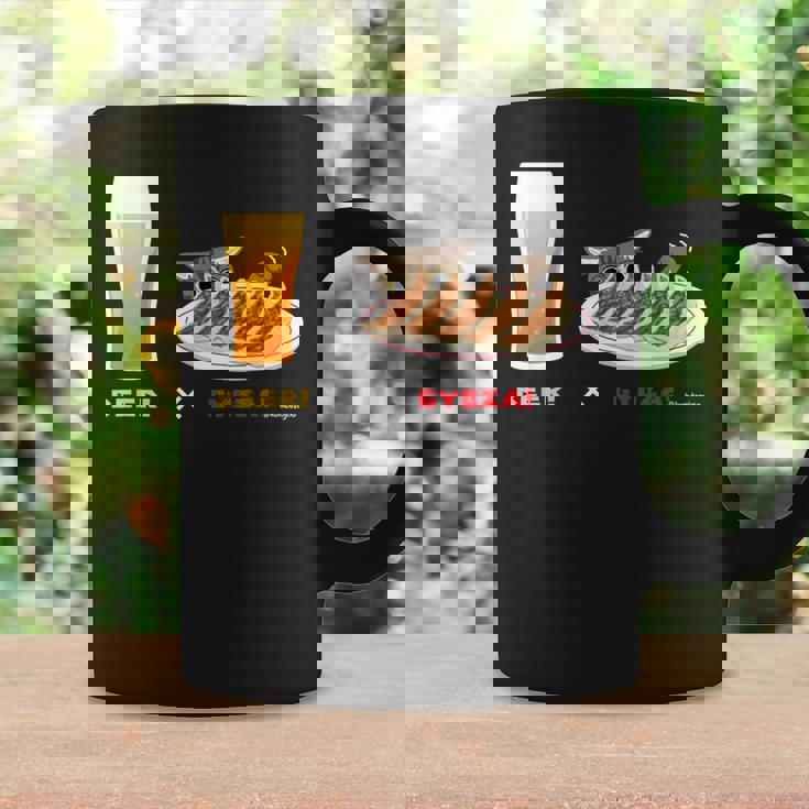 ビールとぎょうざとねこ ビール 餃子 猫 コーヒーマグ ギフトのアイデア